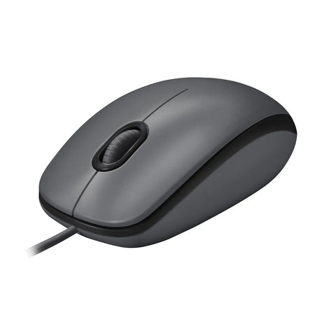 Logitech M100 Wired Optical Mouse 1000 DPI USB-A Ambidextrous Black