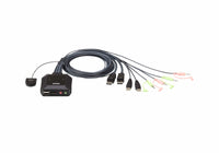 Aten USB 2-Port DisplayPort Cable With Remote Port Selector KVM Switch