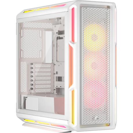 Corsair iCUE LINK 5000T LX RGB Midi Tower ATX PC Case White 3x LX120 Fans Aurora RGB Light Strips
