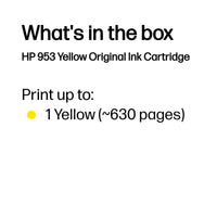 HP 953 Yellow Original Ink Cartridge ~630 pgs