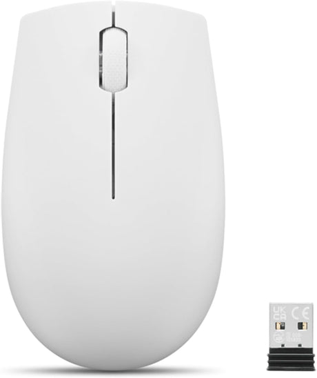 Lenovo 300 Wireless Compact Mouse (Cloud Grey) with battery