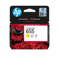 HP 655 Yellow Original Ink Advantage Cartridge ~600 pgs