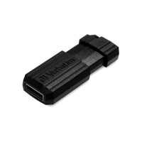 VERBATIM 64GB Pinstripe USB 2.0 Flash Drive Black