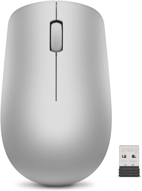 Lenovo 530 Wireless Mouse (Platinum Grey) with battery
