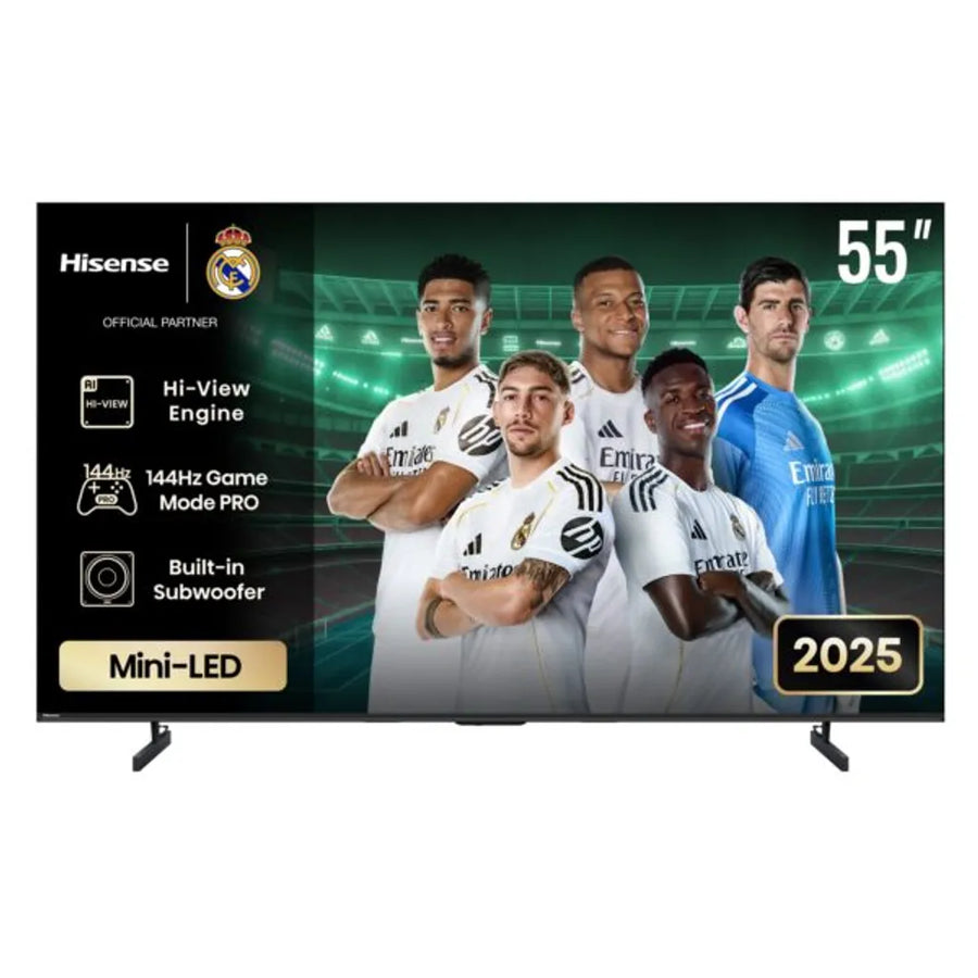 Hisense 55-inch 4K UHD Mini-LED QLED Smart TV 144Hz VRR Dolby Atmos Vision