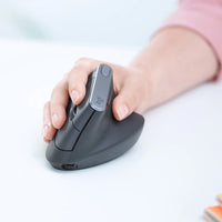 Logitech MX Vertical Advanced Ergonomic Mouse Graphite 4000 DPI RF Wireless Bluetooth USB-C