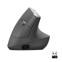 Logitech MX Vertical Advanced Ergonomic Mouse Graphite 4000 DPI RF Wireless Bluetooth USB-C
