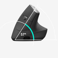 Logitech MX Vertical Advanced Ergonomic Mouse Graphite 4000 DPI RF Wireless Bluetooth USB-C
