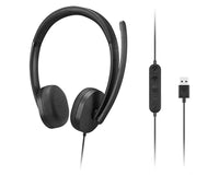Lenovo USB-A Wired Stereo Headset Gen 2 with Inline Controls