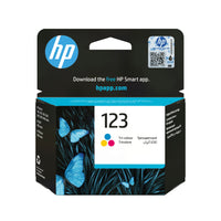 HP 123 Tri-color Original Ink Cartridge ~100 pgs