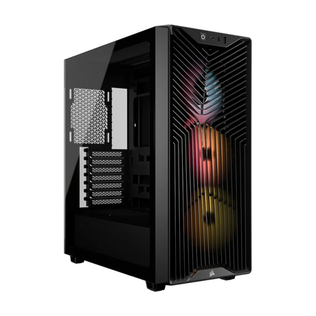 Corsair 3200D RS ARGB Mid-Tower PC Case Black 3x RS120 ARGB Fans 375mm GPU Clearance 360mm Radiator