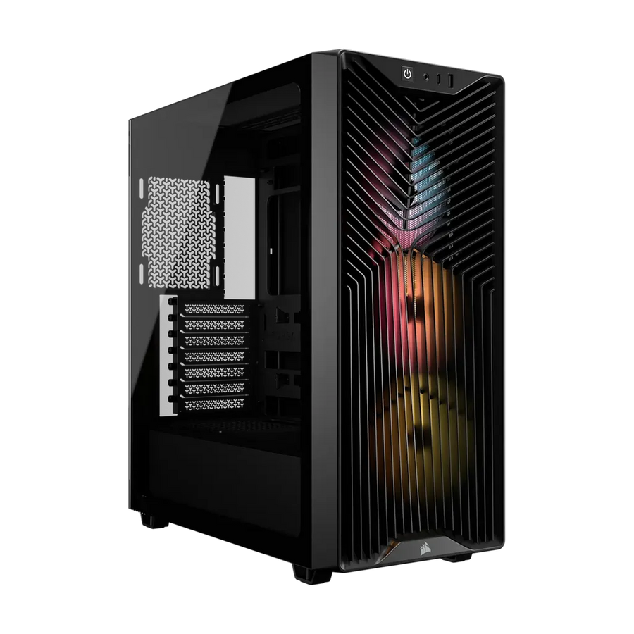 Corsair 3200D RS ARGB Mid-Tower PC Case Black 3x RS120 ARGB Fans 375mm GPU Clearance 360mm Radiator