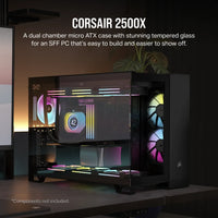 Corsair 2500D Airflow Midi Tower ATX PC Case Tempered Glass USB-C (Black)