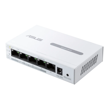 ASUS ExpertWiFi EBP15 5-Port GbE Smart Managed PoE+ Switch White