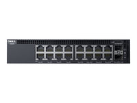 Dell Networking X1018 Smart Web Managed Switch/ 16x 1GbE and 2x 1GbE SFP ports Lifetime Limited Hardware Warranty Minimum Warranty ( add 575 BBEE to make the switch rackmountable )
