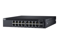 Dell Networking X1018 Smart Web Managed Switch/ 16x 1GbE and 2x 1GbE SFP ports Lifetime Limited Hardware Warranty Minimum Warranty ( add 575 BBEE to make the switch rackmountable )