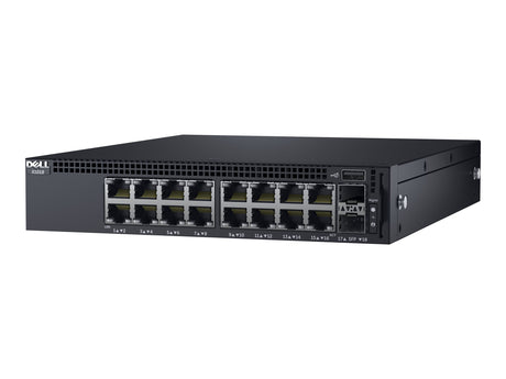 Dell Networking X1018 Smart Web Managed Switch/ 16x 1GbE and 2x 1GbE SFP ports Lifetime Limited Hardware Warranty Minimum Warranty ( add 575 BBEE to make the switch rackmountable )