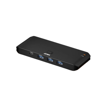 Aten 2x4 USB 3.2 Gen 1 Sharing Switch 2 Computers Share 4 Peripherals 5Gbps Remote Port Selector Hot-Pluggable