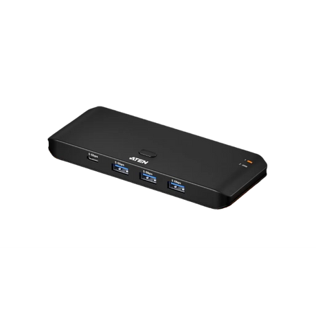 Aten 2x4 USB 3.2 Gen 1 Sharing Switch 2 Computers Share 4 Peripherals 5Gbps Remote Port Selector Hot-Pluggable