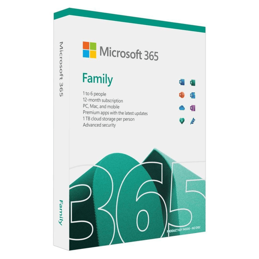 Microsoft 365 Family FPP - with Copilot - 1YR Subcription 6 Users Word; Excel; PowerPoint; OneNote; Outlook