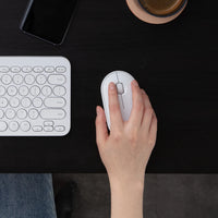 Logitech Pebble M350 Silent Wireless Mouse 1000 DPI Bluetooth USB Nano Receiver White