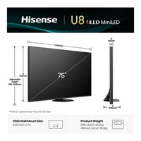 Hisense 75-Inch 4K UHD ULED Mini LED Pro Smart TV 165Hz HDR Dolby Vision DVB-T2