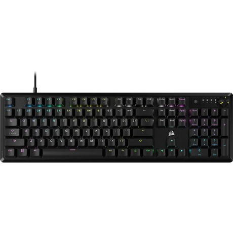 Corsair K70 Full-Size Mechanical Gaming Keyboard 104-Key USB MLX Red Switches (Black)