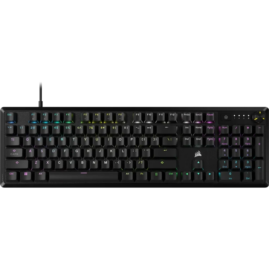 Corsair K70 Full-Size Mechanical Gaming Keyboard 104-Key USB MLX Red Switches (Black)