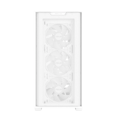 ASUS A21 Plus ARGB Micro-ATX Mini-ITX PC Case White Tempered Glass 3x 120mm Front Fan