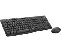 Logitech MK295 Silent Wireless Keyboard and Mouse Combo Full-Size USB (Graphite)