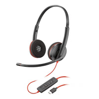 HP Poly Blackwire C3220 Binaural USB-C Wired Headset with Travel Case