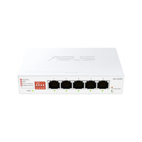 ASUS QG-U1050 5-Port 2.5G Unmanaged Network Switch Plug and Play EEE Port Isolation Static Trunk White