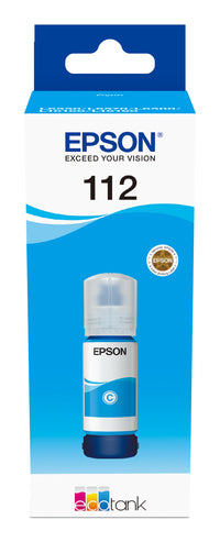 Epson 112 Ecotank Cyan Ink Bottle 70ml, 6000 Pages