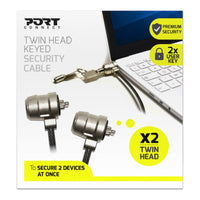 Port Security Cable Twin Head Keyed