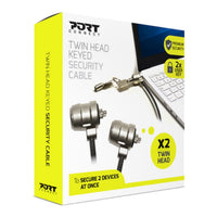 Port Security Cable Twin Head Keyed