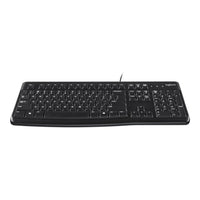 Logitech K120 Full-Size Wired USB Keyboard Spill-Resistant QWERTY Black
