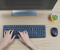 Logitech MK235 Wireless Full-Size Keyboard and Mouse Combo (Grey)