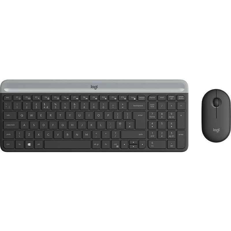 Logitech MK470 - Wireless Keyboard and Mouse combo - Graphite - Slimline - USB