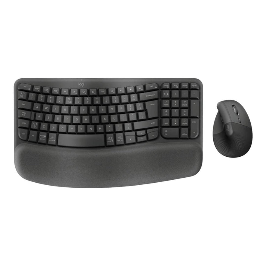 Logitech Wave Keys and Lift - Wireless Keyboard and Mouse - Graphite - Bluetooth