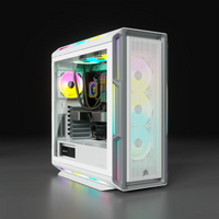 Corsair iCUE 5000T RGB Mid-Tower ATX PC Case with Tempered Glass (White)