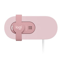 Logitech Brio 100 Full HD 1080p Webcam USB Built-in Microphone Privacy Cover Rose