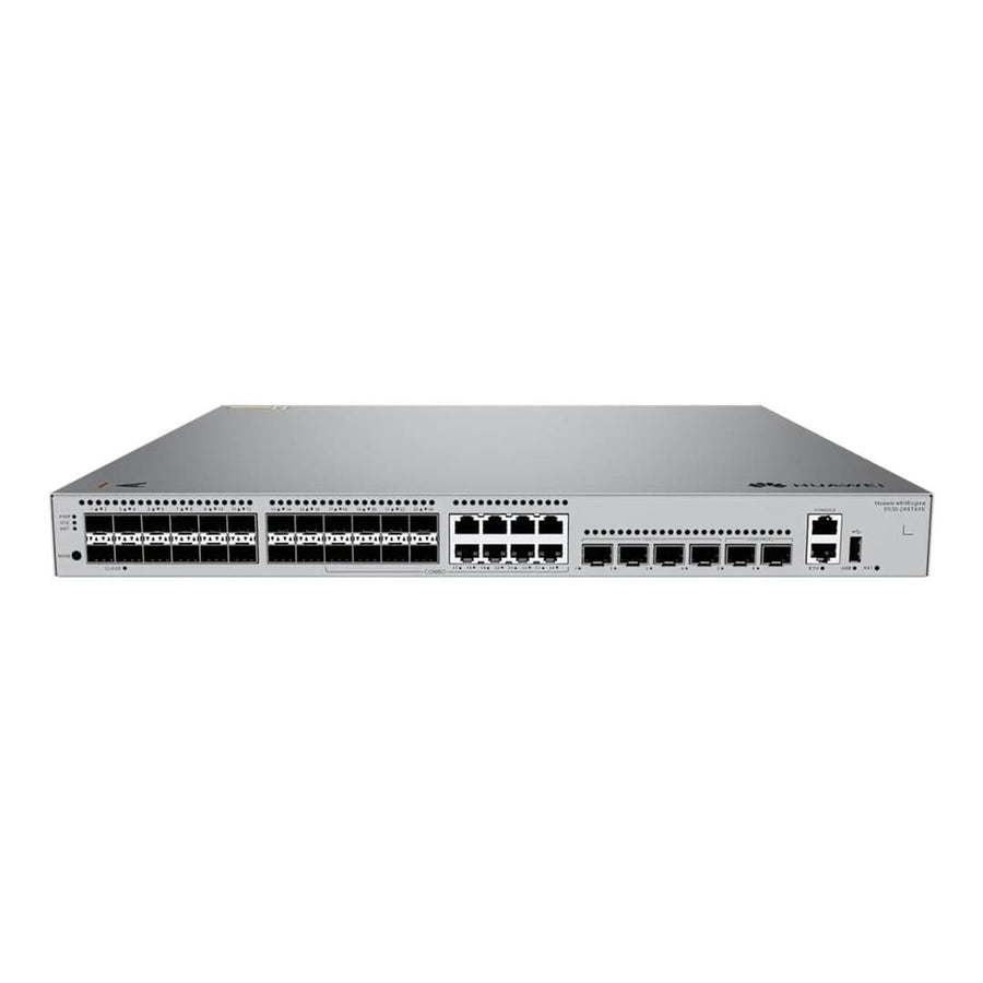 S530-24ST4XE 24*GE SFP ports 8 of which are dual-purpose 10/100/1000 or SFP 4*10GE SFP+ ports 2*12GE stack ports
