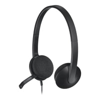 Logitech H340 USB Wired Headset Stereo Noise-Canceling Mic Plug-and-Play 1.8m Cable Graphite