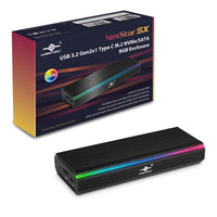 Vantec NST-211C3-RGB M.2 SSD USB-C 3.2 Gen 2 Enclosure with RGB (Black)