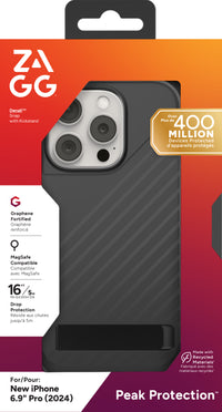 ZAGG Denali Snap KS Black Stand Case for iPhone 16 Pro Max MagSafe Compatible
