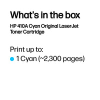 HP 410A Cyan Original LaserJet Toner Cartridge 2 300 pgs