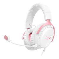 HP HyperX Cloud III Wired Gaming Headset White & Pink