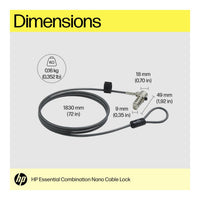 HP Accessories HP Essential Nano Combination Cable Lock