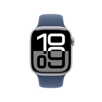 Apple Watch Series 10 | GPS + Cellular  42mm | Silver Aluminium Case With Denim Sport Band | S/M