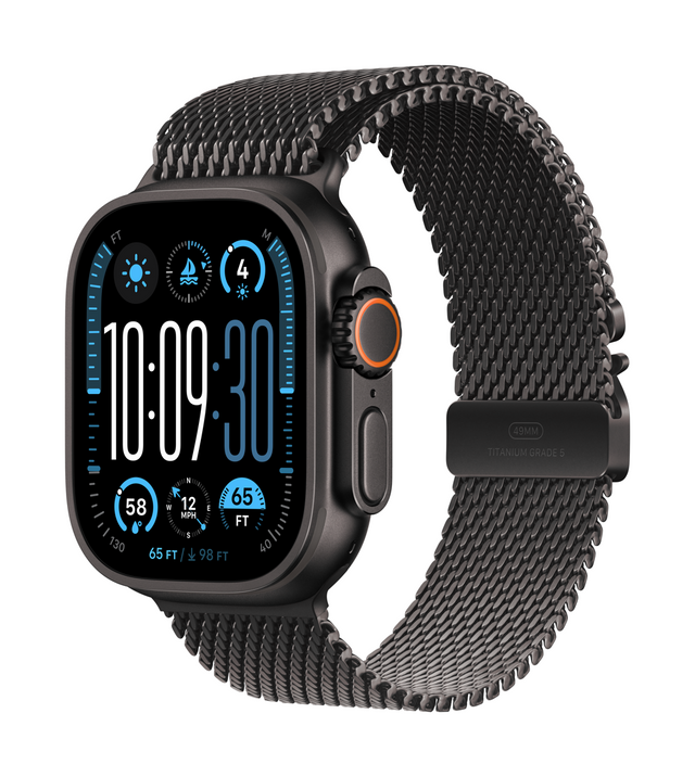 Apple Watch Ultra 2 | GPS +Cellular 49mm | Black Titanium Case With Black Titanium Milanese Loop | S